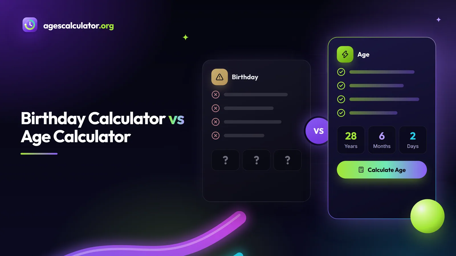Birthday Calculator vs Age Calculator – Birthday, Age, Calculate Age