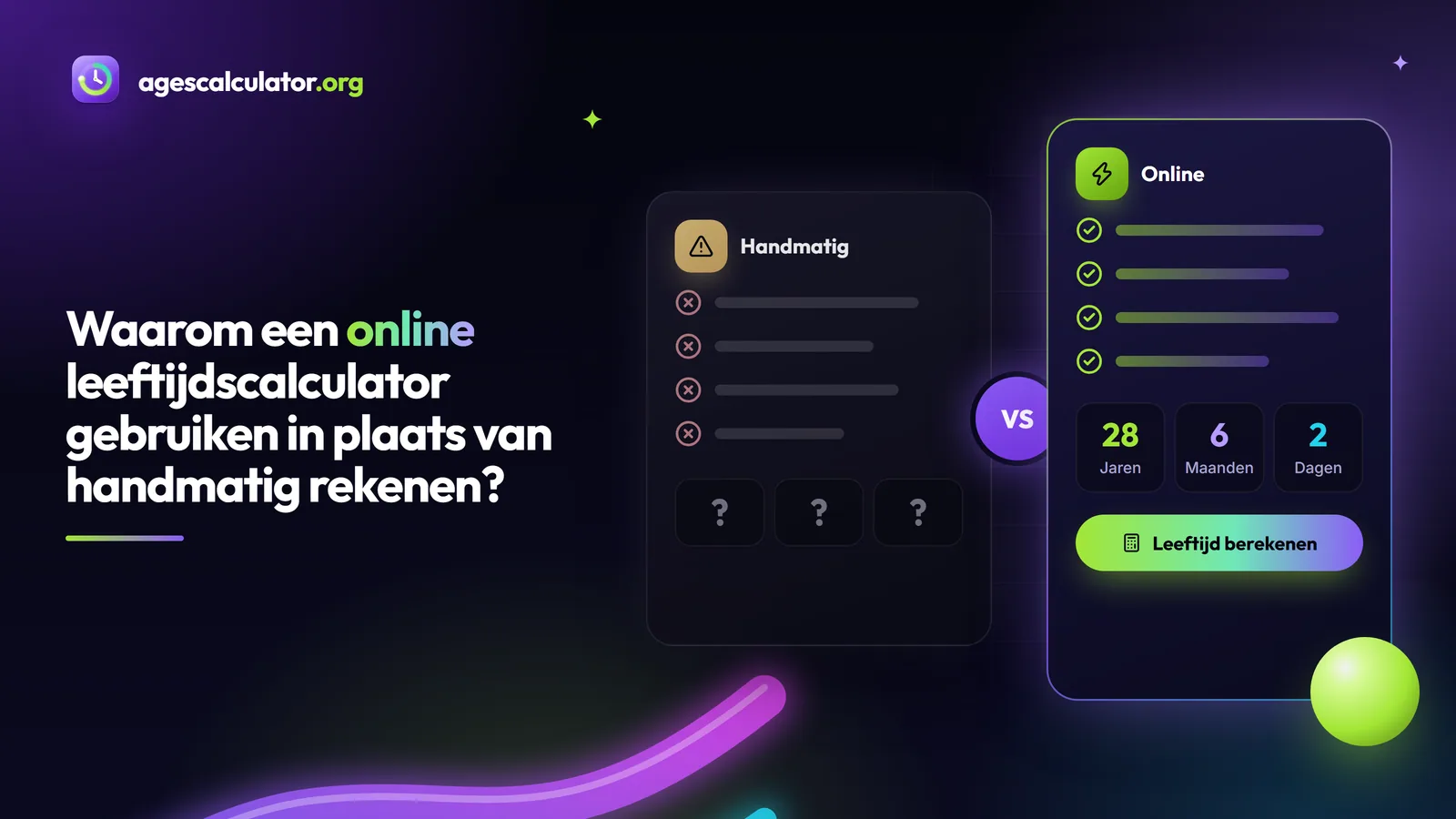 Waarom een online leeftijdscalculator gebruiken in plaats van handmatig rekenen? – Handmatig, Online, Leeftijd berekenen